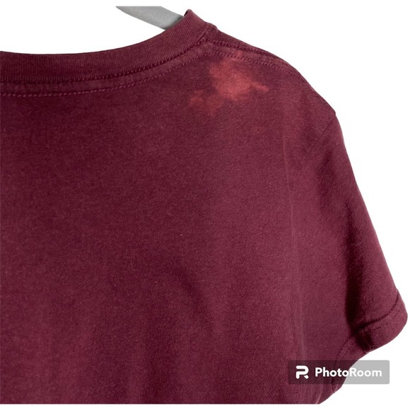 Sublime Tropical Flowers Sun T Shirt 100% Cotton Burgundy Red Yellow Size Large - Picture 5 of 9